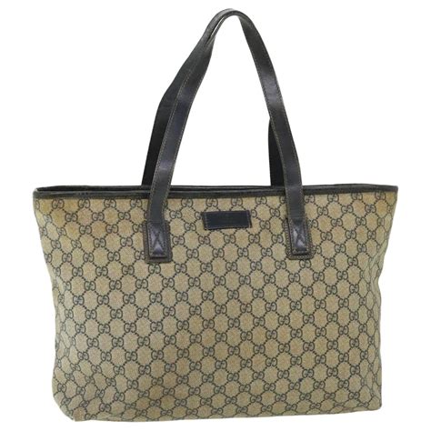 GUCCI GG Supreme Canvas Tote Bag Beige 211137 